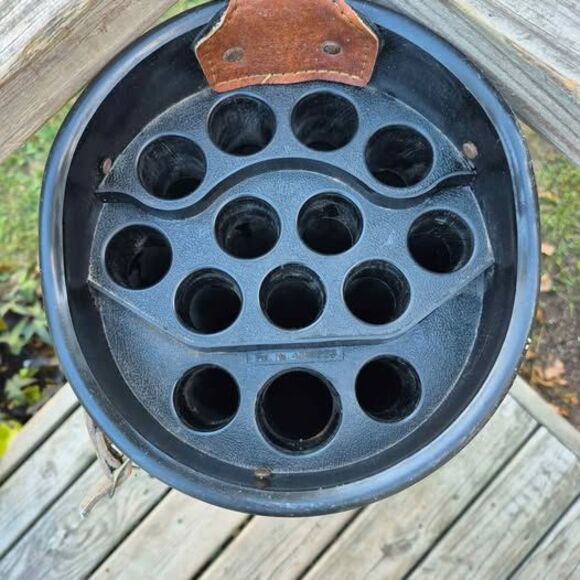 Vintage Pro Classic Nylon/Leather 14-way Golf Bag w/ Rain Cover & Carry Strap - Picture 8 of 10